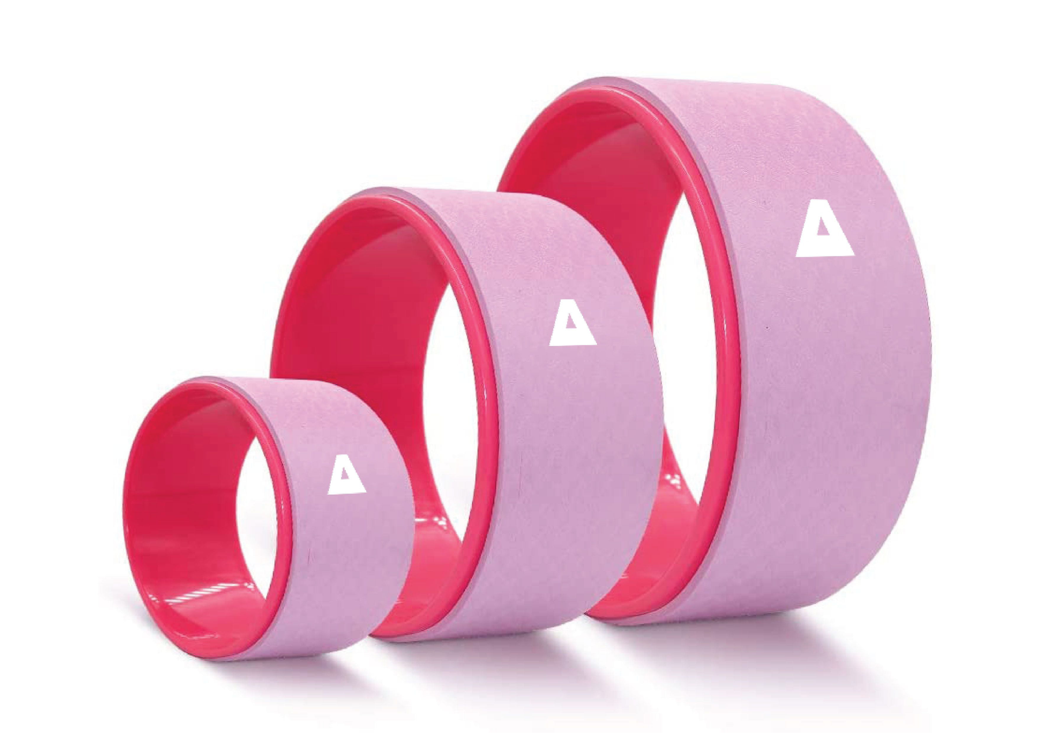 Back Roller for Muscle Relaxation & Stretches Yoga Wheel Set 3 Pack Yoga Prop Wheels for Increase Strength & Flexibility 