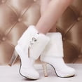 thumbnail image 5 of NOKIO Women'S Retro Block Heel Booties Women's Ankle Boots High Heels Women's Boots Comfortable Boots Women'S Short Booties Women'S Stylish Block Heel Ankle Boots Women'S Winter Ankle Boots, 5 of 6