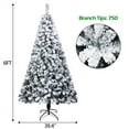thumbnail image 3 of Christmas Tree 6 FT Artificial White Home Holiday Décor, Metal Stand PVC Material 750 Branches Indoor Decoration , Easy Assembly & Storage (6 FT), 3 of 7