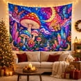 thumbnail image 3 of Stained Glass Mosaic With Dark Outlines Defining Each, Mystical Fantasy for Space Lovers, Galaxy Room Decor, Mother's Day Gift, Tapestry Wall Hanging for Bedroom and Dorm, 3 of 7