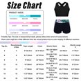 thumbnail image 7 of Manyakai Kids Girls 2Pcs Sports Workout Swimming Outfits Criss Cross Back Tank Top with Athletic Gardenia Rose 14, 7 of 7