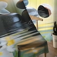 thumbnail image 5 of Zen Stones Sheer Curtains 84 Inches Long 2 Panels Set, Window Sheer Curtains for Living Room/Bedroom, Nature Water Reflection Floral Farmhouse Light Filtering Rod Pocket Curtain 52'' x 84'' x 2, 5 of 7
