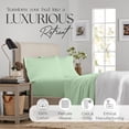thumbnail image 2 of Pc Premium Queen Sheet Set ( Flat Fitted & Pillow Cases) Cotton Thread Count Cool Crisp & Breathable Queen Bed Sheet Set Deep Pocket Percale Sheets Light, 2 of 9