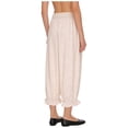 thumbnail image 2 of TSSOE Women Wide Leg Long Bloomers Pants Ruffle Elastic Waist Loose Fit Trousers Suitable for Office & Parties White S, 2 of 7