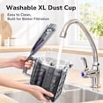 thumbnail image 6 of Vacuum Cleaner, 30Kpa 1600W Bagless Vacuum Cleaners 4QT Dust Cup, Double HEPA Filter, Retractable Cord, Lightweight Vacuum Cleaner with 5 Tools for Hard Floors, Silver Purple, 6 of 7