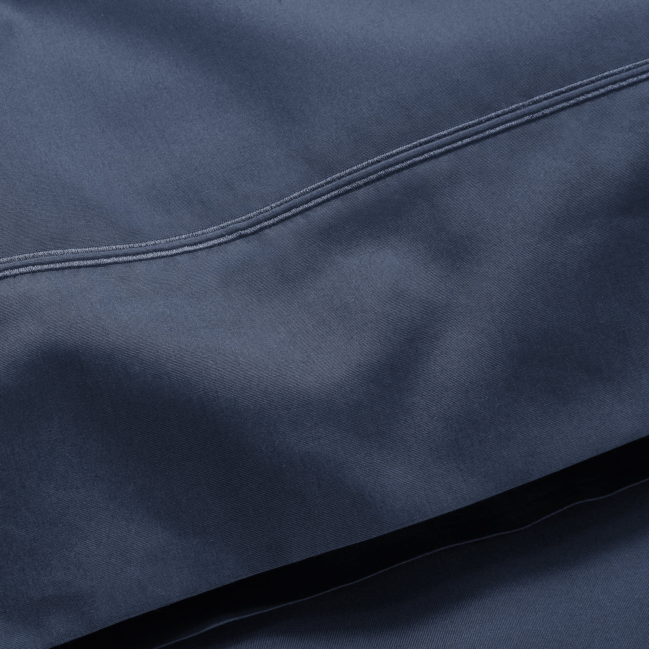 Hotel Style 4-Piece 300 Thread Count Washed Indigo Pima Cotton Bed Sheet Set, Queen , Double marrow Hem , Adult/Teen
