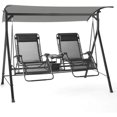thumbnail image 1 of Garden Winds Replacement Canopy ONLY - Compatible with The Mainstays Oversized Double Zero Gravity Swing - Slate Gray - RipLock 350, 1 of 4