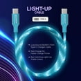 thumbnail image 4 of Liquipel Powertek USB-C to USB-C Light-Up Cable - Blue, 4 of 7