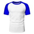 thumbnail image 5 of NinXxx Men's Fashion Casual Short Sleeve Raglan Top Blue XS, 5 of 5