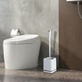 thumbnail image 5 of AYktou Toilet Brush and Holder Set, Household Wall-Mounted Compact Freestanding Base Toilet Bowl Brush Cleaning Set, Bathroom Long Handle Bristles 360° Cleaner Brush Toilet Cleaning Tools, 5 of 9