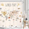thumbnail image 2 of Kids Quotes Inspirational Bathroom Shower Curtain 72W by 84H Inch Motivational Positive You are Black Copper Gold Child Student Line Art Accessory Polyester 12 Hooks Waterproof Decor, 2 of 3