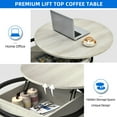 Dextrus Oak Wood Convertible Lift Top Coffee Table with Hidden Storage