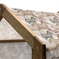 thumbnail image 5 of Zebra Pet House, Hand Drawn Savannah Animals Abstract Pattern Camouflage, Outdoor & Indoor Portable Dog Kennel with Pillow and Cover, 5 Sizes, Pale Caramel Green Brown, by Ambesonne, 5 of 5