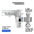 thumbnail image 3 of Adjustable Trailer Hitch, 6 Inch Drop Hitch Ball Mount (Fits 2-Inch Receiver), 3 of 5