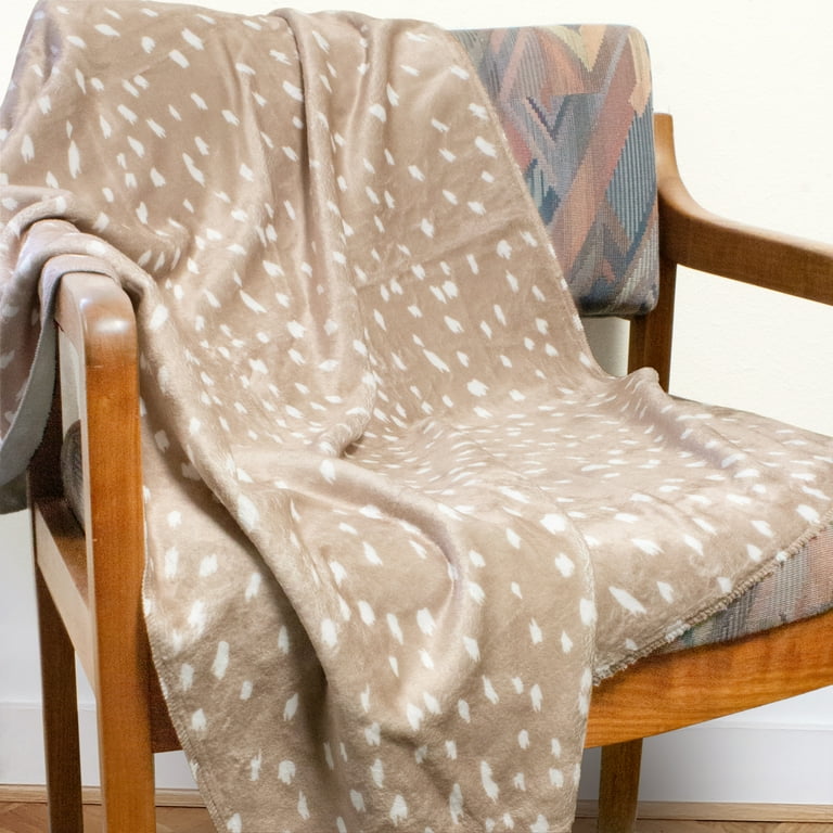 Deer print online throw blanket