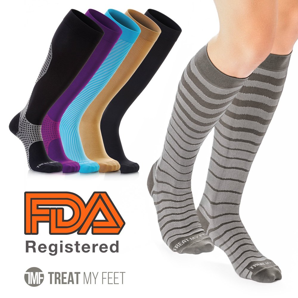 Treat My Feet Compression Socks for Men & Women, Soft & Comfortable