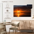 thumbnail image 5 of Elephant Stock Cross Sunset Wall Art - Horizontal Canvas Wall Art - Living Room Wall Decor - Religion And Spirituality Canvas - Blue And Orange Decor - 12" x 8", 5 of 8