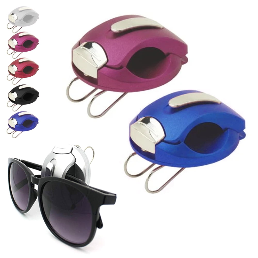 2PC Universal Car Sun Visor Glasses Clip Sunglasses Card Holder