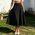 thumbnail image 2 of Bibifish Womens High-Waist Casual Skirts Basic High Waist Cut All-Occasion Skirts Simple Clean Cut Daily Wear Mini Skirts, 2 of 4