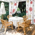 thumbnail image 4 of Outdoor Curtains for Patio Waterproof, Red Christmas Snowflakes Outdoor Privacy Panels Grommet, Winter Xmas Snow Yellow Gray Blackout Outside Curtains for Porch/Cabana 54"x95", 2 Panels, 4 of 8