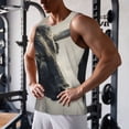 thumbnail image 5 of Pofeuu Mystical Bull in Fog Print Men's Workout Tank Tops Sleeveless Muscle Gym Shirt Quick Dry-4X-Large, 5 of 7