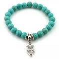 thumbnail image 2 of HOOUN 925 Silver Tibetan Turquoise Open Bangle Cuff Bracelet Women Wedding Jewelry-Silver#3, 2 of 2