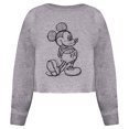 thumbnail image 1 of Disney - Suéter Crop Top de Mickey Mouse Boceto para Mujer (Gris Deportivo), 1 of 3