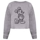 thumbnail image 1 of Disney - Suéter Crop Top de Mickey Mouse Boceto para Mujer (Gris Deportivo), 1 of 3