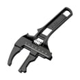 thumbnail image 2 of Adjustable Wide Jaw Plumbing Wrench – Short Handle Bathroom Sink Wrench for Water Pipe Installation Faucet Repairs, Compact Tool for Confined Spaces 1Pcs Black, 2 of 6