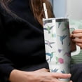 thumbnail image 6 of 40 oz Hummingbird Tumbler with Handle and Straw, Insulated Stainless Steel Cup with Lid, Travel Coffee Mug Water Bottle, Animal Lovers Women Gifts, 6 of 6