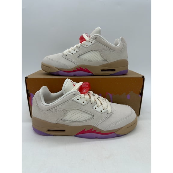 Jordan 5 Retro Low Youth Size 5 Women's Size 6.5 Tan Athletic Shoes HJ5994 106