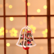 thumbnail image 3 of 10cm 3D Wooden Chirstmas Tree Hanging Pendants Xmas Decoration for Home Party New Year Noel Star Xmas Tree Bell Navidad 2022, 3 of 5