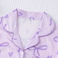thumbnail image 3 of Emy Dola S-2XL Women Summer Pajamas Set Short Sleeve Button Down Loungewear Sets 2 Pieces Pjs Set Bowknot Valentine's Sleepwear, 3 of 7