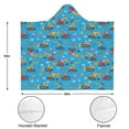 thumbnail image 3 of Wearable Blanket,Cartoon Construction Vehicles Barriers Blue Pattern Hooded Wearable Flannel Blanket for Adults & Teens,Winter Poncho Shawl Wrap Cape Cozy Anti-Pill,50"x60", 3 of 5