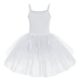 thumbnail image 3 of IBTOM CASTLE Toddler Kid Girls Sequins Fringes Camisole Ballet Dance Dress Glitter Feather Tutu Skirted Leotard Ballerina Dancewear 3-4 Years White, 3 of 8