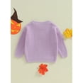thumbnail image 4 of ZINTAOZT Toddler Baby Girl Halloween Clothes Ghost Knitted Oversized Sweater Long Sleeve Pullover Knitwear 12M-5T, 4 of 8