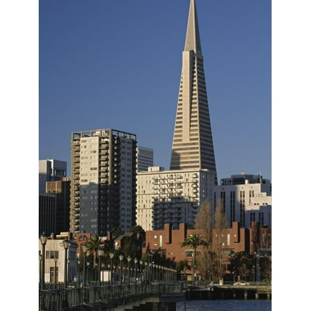 Pier Sans Transamerica Pyramid and Financial District from Pier 9, San Francisco, California Print Wall Art By Adam Jones ()