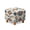 American Tribal Blue Beige, variant on SCRAWLGOD Fur Pattern Cow Print Brown Beige Ottoman Cover, Comfortable Foot Stool Sofa Slipcovers Washable Covers for Square Footrest Stool with Elastic Bottom