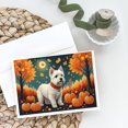 thumbnail image 2 of Westie Fall Greeting Cards and Envelopes Pack of 8 7 in x 5 in, 2 of 3