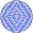 thumbnail image 1 of Ahgly Tapis Rond Lavable en Machine Intérieur Transitionnel Bleu Ardoise Clair, 6 Pieds Rond, 1 of 7