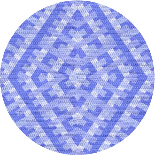Ahgly Tapis Rond Lavable en Machine Intérieur Transitionnel Bleu Ardoise Clair, 6 Pieds Rond
