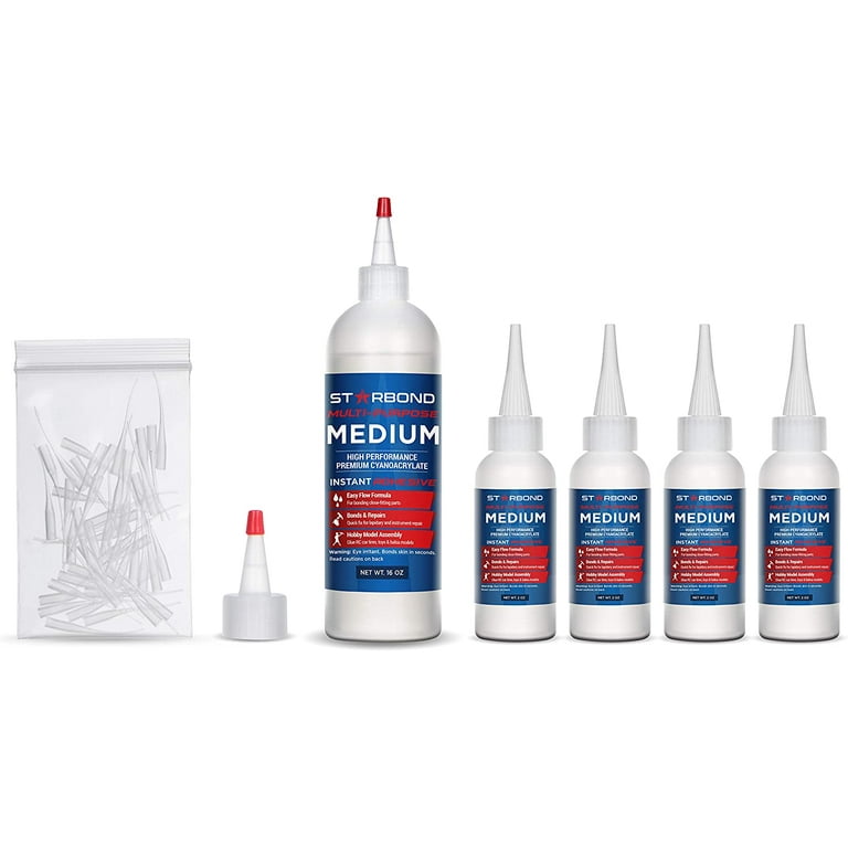 Starbond EM-150 Medium Premium CA Cyanoacrylate Adhesive Super Glue Plus Extra Microtips 1 oz for Woodturning Pen Turning Hobby
