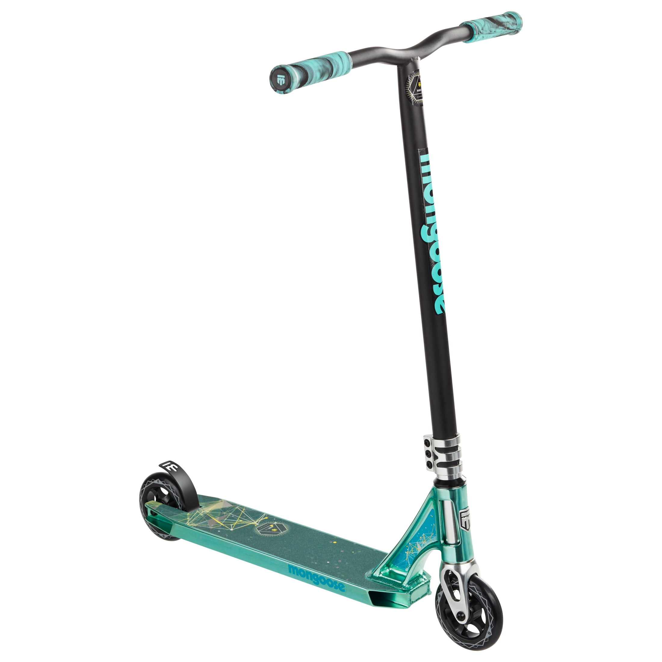 Mongoose Rise 100 Freestyle Stunt Kick Scooter for kids ages 8 and up Orange blue Walmart