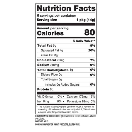 SlimFast Keto Fat Bomb Real Cheddar Cheese Snack Crisps, 0.5 oz, 6 Count