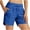 Blue, variant on Womens Loose Fit Fast Dry Athletic Shorts High Waisted with Zip Pockets Back Pocket UPF 50+ Summer Wear