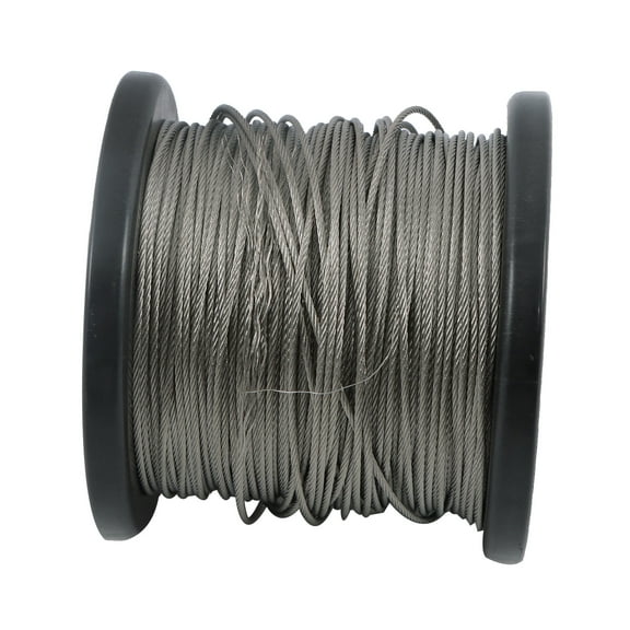 EPOTOOR 1/16 Wire Rope 328FT Length with 150Pcs 304 Stainless Steel Crimping Sleeves