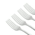 thumbnail image 4 of Mainstays 4-Piece Swirl Stainless Steel Dinner Fork Set, Silver Tableware, 4 of 10