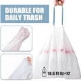 thumbnail image 5 of CCOCC Small Trash Bags 4 Gallon-Drawstring 4 Gallon Trash Bag,Tear-Free 4 Gal Small Garbage Bags,Separated Unscented White Small Trash Bags Bathroom Trash Bags,57 Count, 5 of 6
