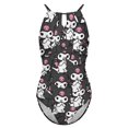 thumbnail image 4 of Kuromi And My Melody Women's One Piece Swimsuit High Neck Tummy Control Swimwear Bathing Suit, 4 of 7