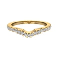 thumbnail image 4 of Diamond Band Matching to Three stone Split Shank Wedding Ring 14K Gold 0.25 CT (G,SI), 4 of 5